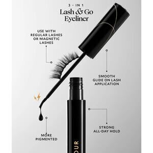Velour Lashes Lash & Go 3-in-1 Magnetic Eyeliner, Lash & Liner Black NWT